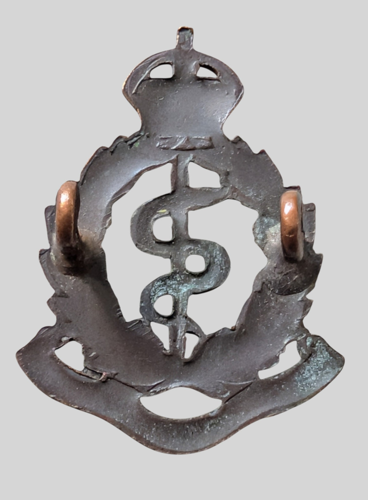 Royal Army Medical Corps RAMC Officers Bronze Collar Badge