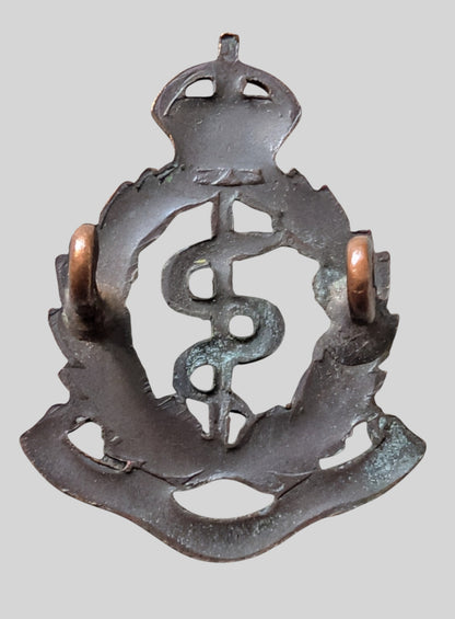 Royal Army Medical Corps RAMC Officers Bronze Collar Badge