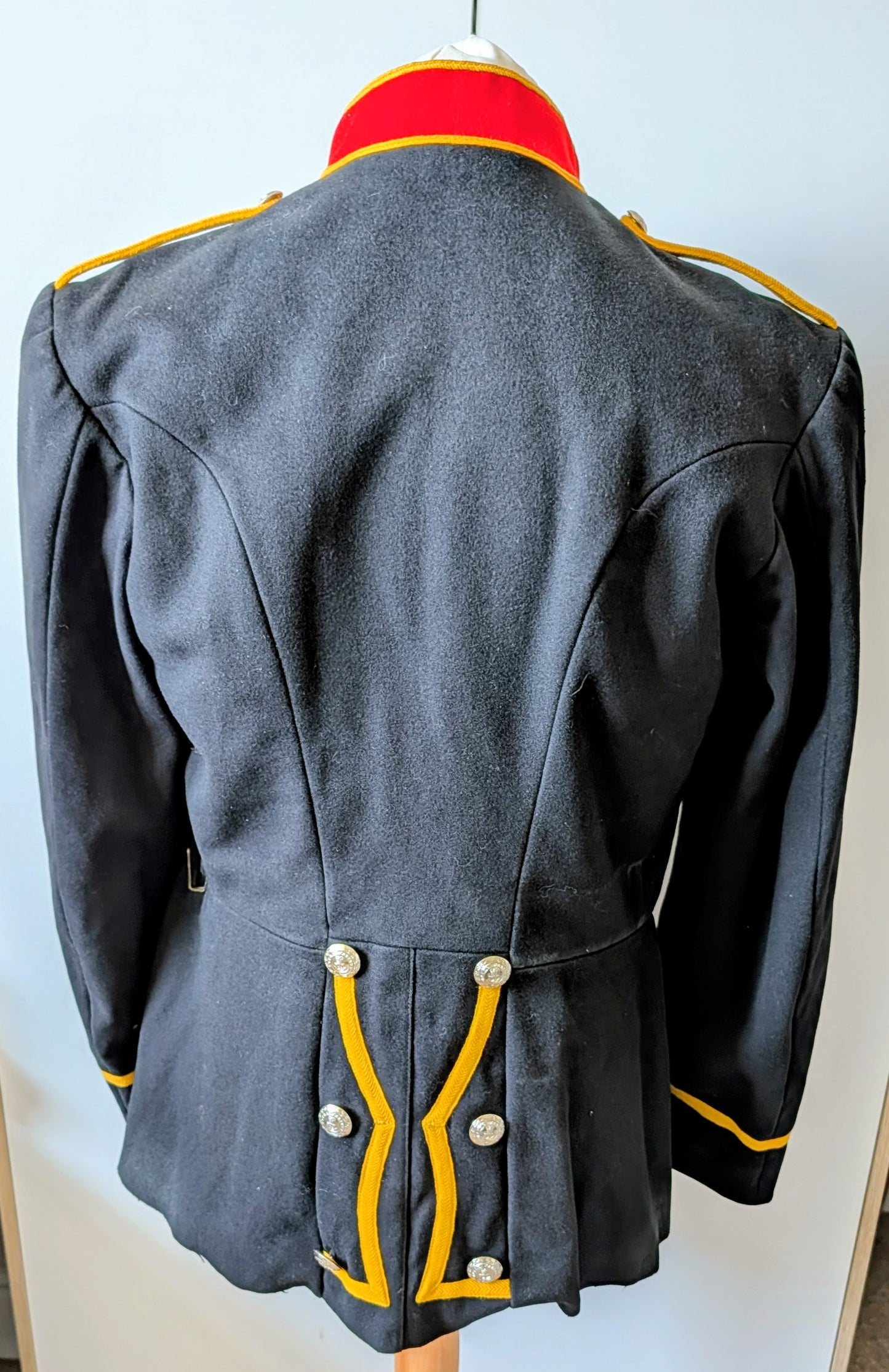 Vintage Royal Marines Tunic Bandsman RM Band Jacket Yellow Braid 1980s