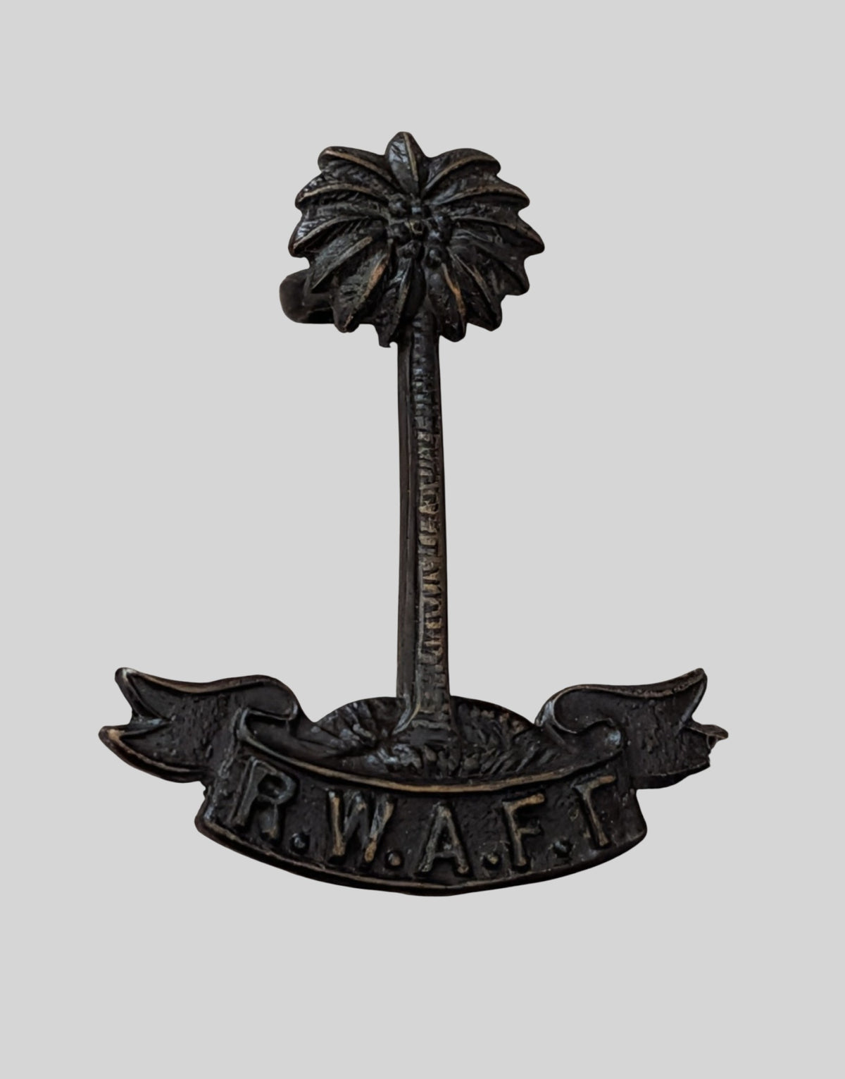 Royal West Africa Frontier Force Officer's Bronzed Collar Badge Pair