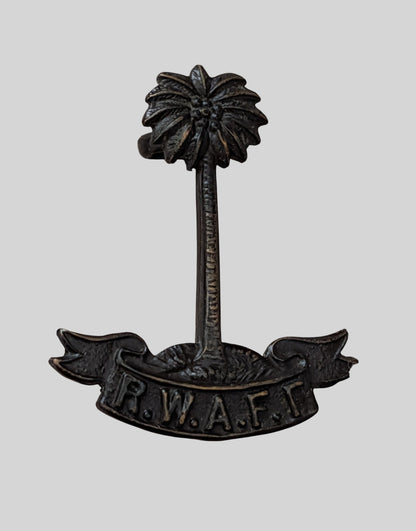 Royal West Africa Frontier Force Officer's Bronzed Collar Badge Pair