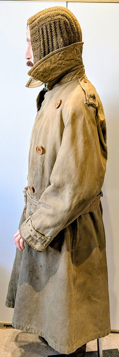 SOLD! Rare WW1 Burberry Officers Private Purchase Trench Coat with button-in Woollen Liner & Balaclava