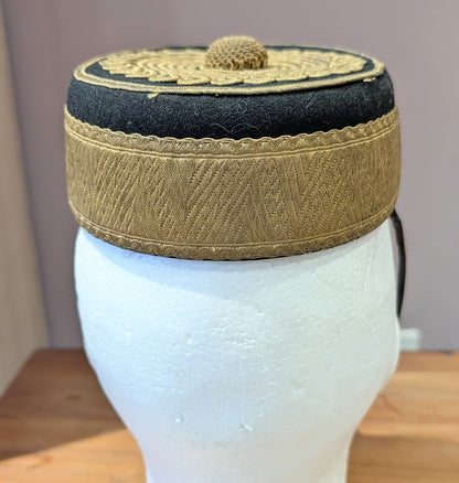 Fantastic Rare Original Victorian 4th Hussars Officers Pill Box hat & Chinstrap