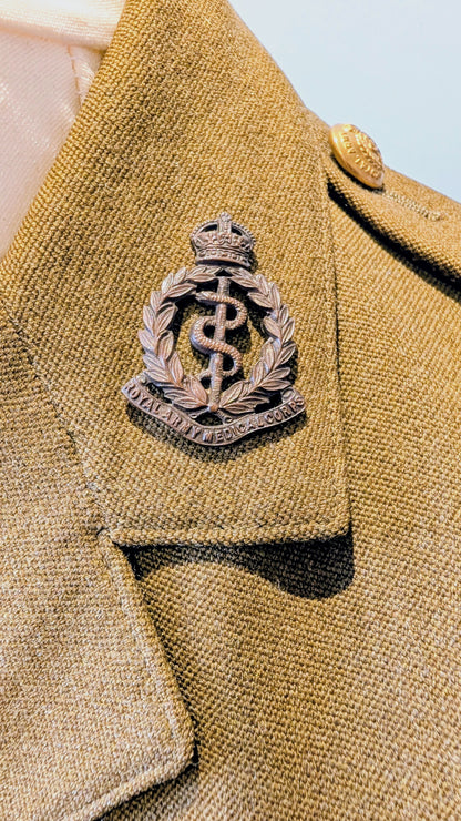 WW1 British Army Captain's Uniform Jacket Royal Army Medical Corps RAMC Named