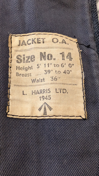 WW2 RAF SERVICE DRESS SERGE JACKET DATED 1945