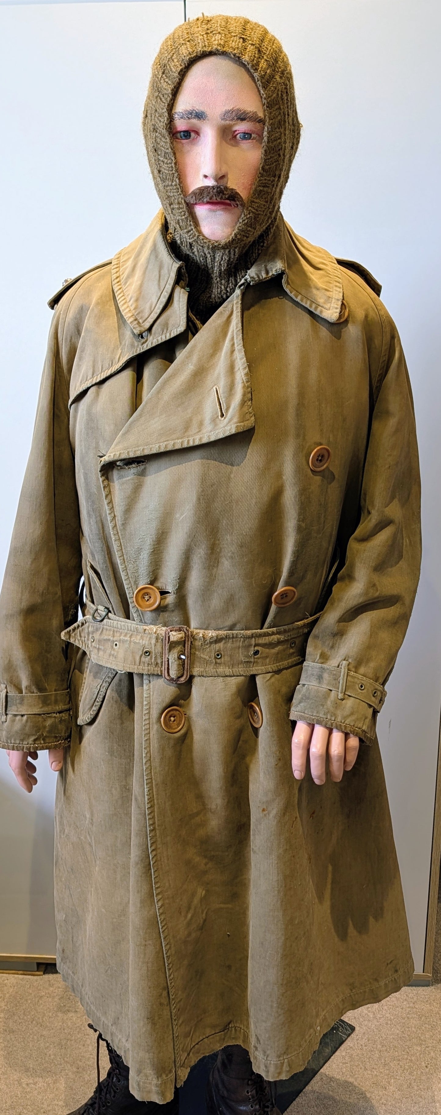 SOLD! Rare WW1 Burberry Officers Private Purchase Trench Coat with button-in Woollen Liner & Balaclava