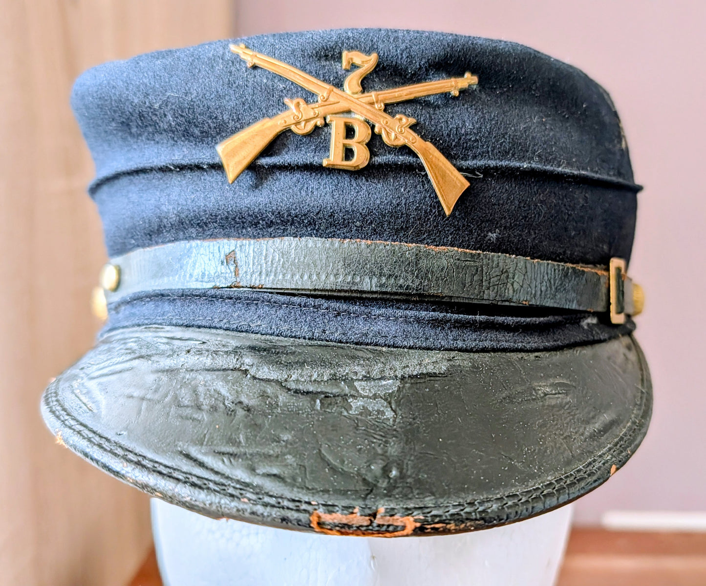 M1895 US Army Forage Cap 7th Infantry Company B New York Dated 1903