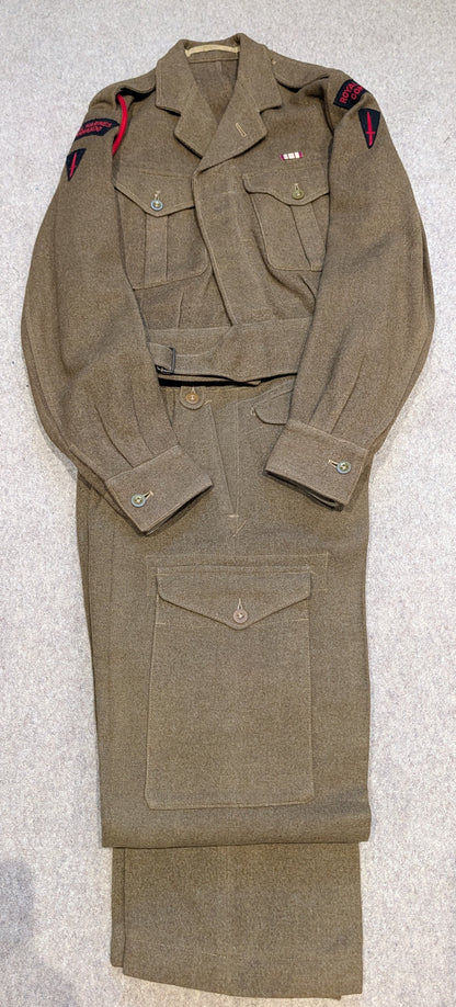1954 British Army Royal Marine Commando Battledress & Trousers Named