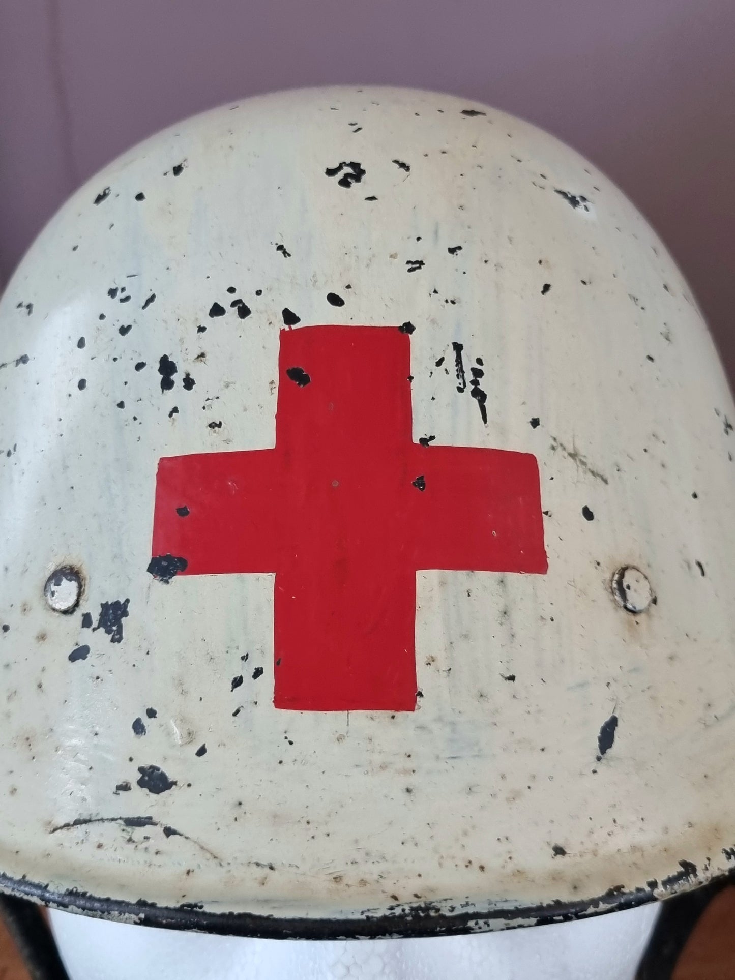 Rare WW2 Dutch Red Cross M34 Steel Helmet