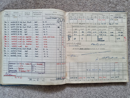 SOLD! Rare WW2 Glider Pilot RCAF Flying Log Book to Brian Andrews, Operation Varsity