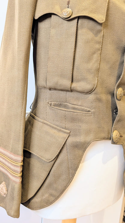 Fantastic WW1 9th Bn Glasgow Highlanders HLI Territorial Major's Cutaway Cuff Rank Jacket to an MC Winner
