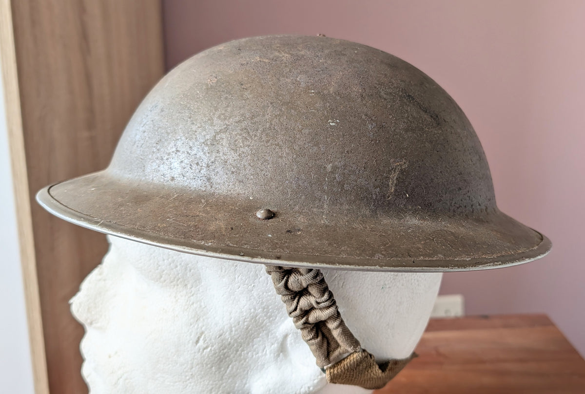 Early WW2 Dunkirk Era British Army Brodie Combat Helmet Dated 1939