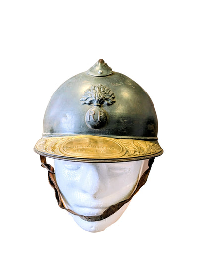 WW1 French Infantry M15 ‘Adrian’ Helmet With Veterans Plate