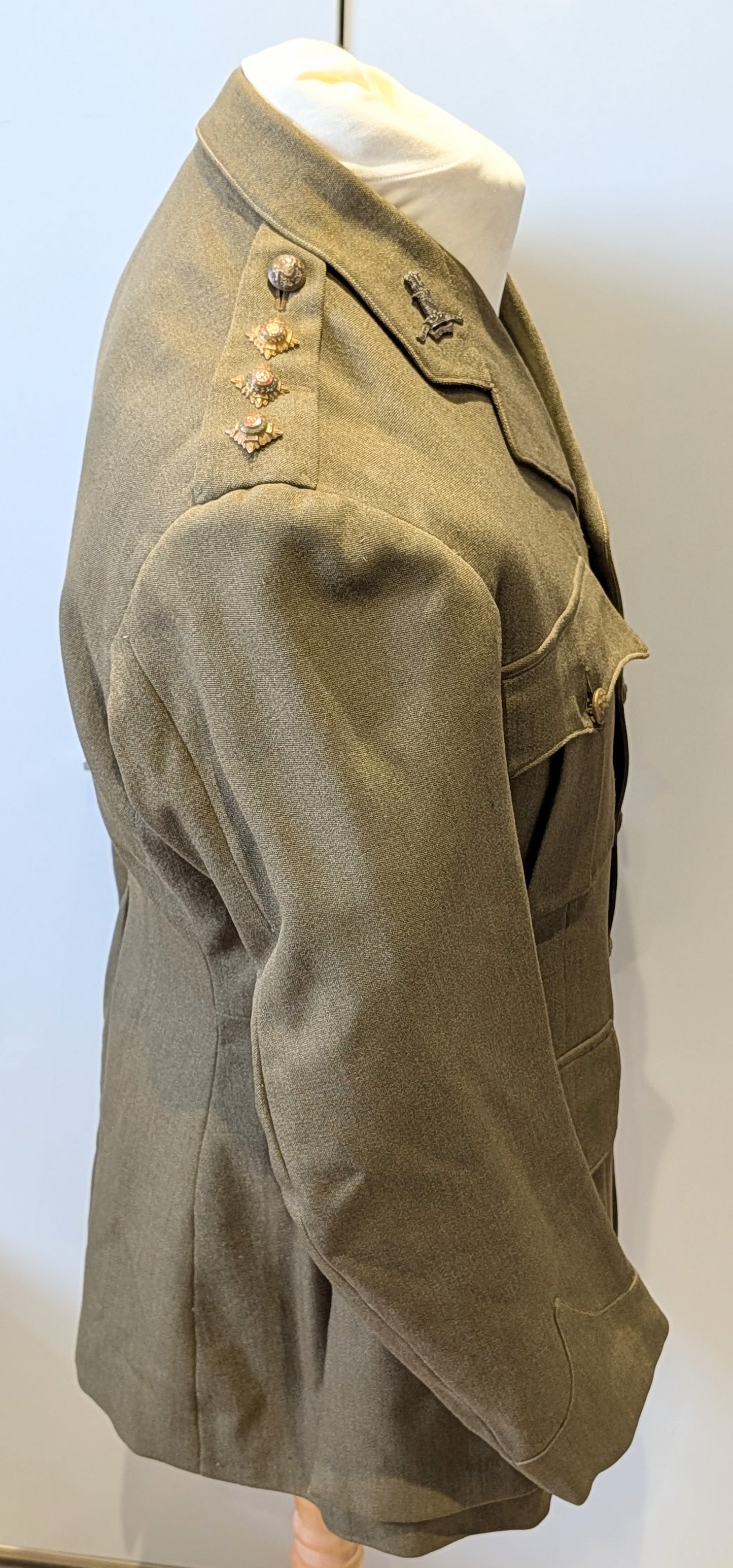 1930 Interwar British Army 11th Hussars Captain's Uniform Jacket Named