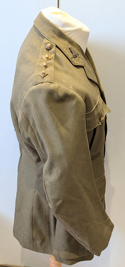 1930 Interwar British Army 11th Hussars Captain's Uniform Jacket Named
