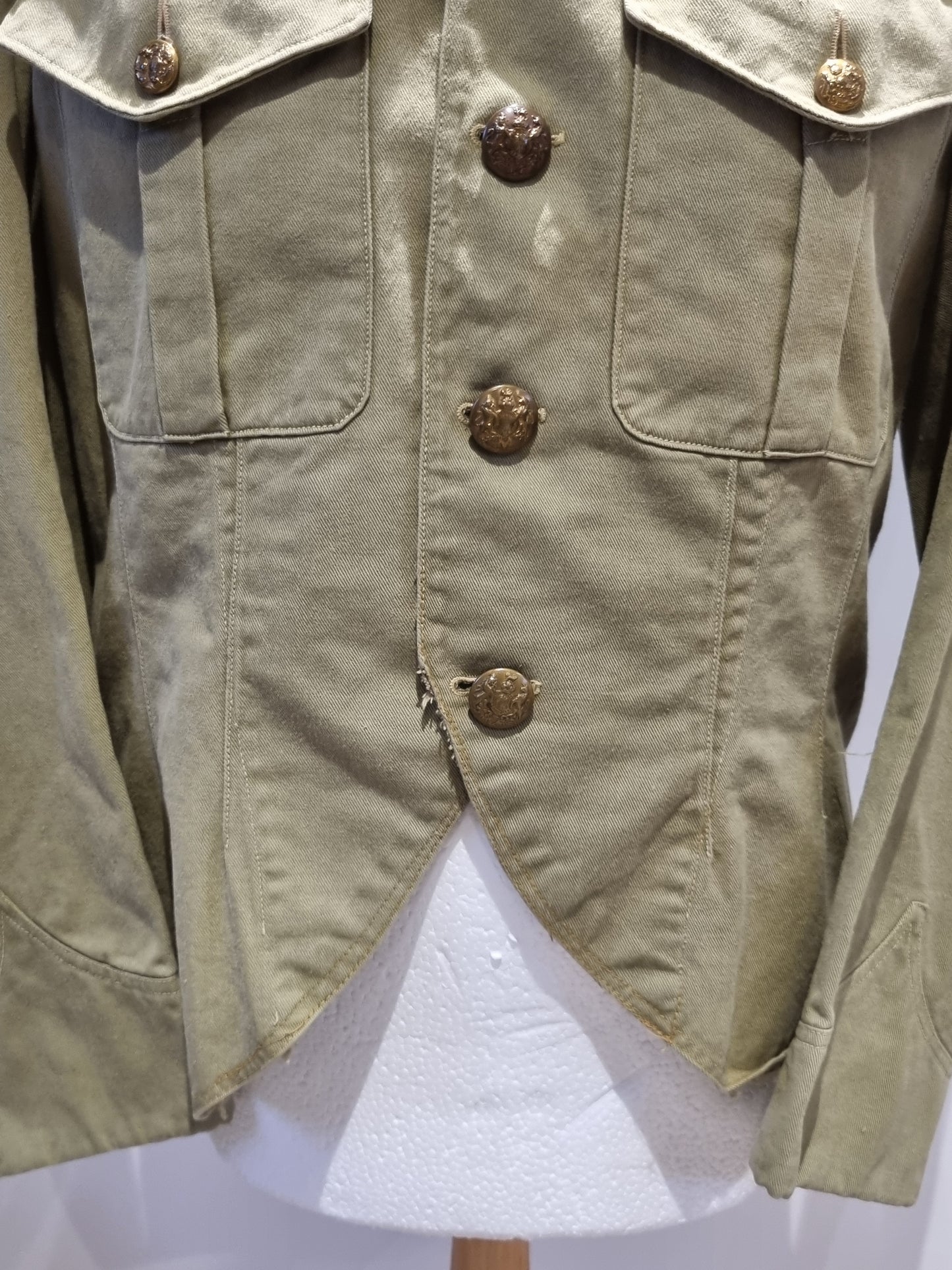 Rare WW1 Tropical KD Highland Light Infantry Uniform Cutaway Jacket Trews & Glengarry