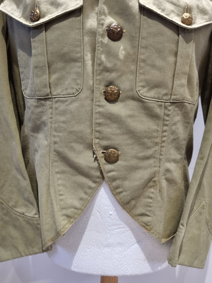 Rare WW1 Tropical KD Highland Light Infantry Uniform Cutaway Jacket Trews & Glengarry