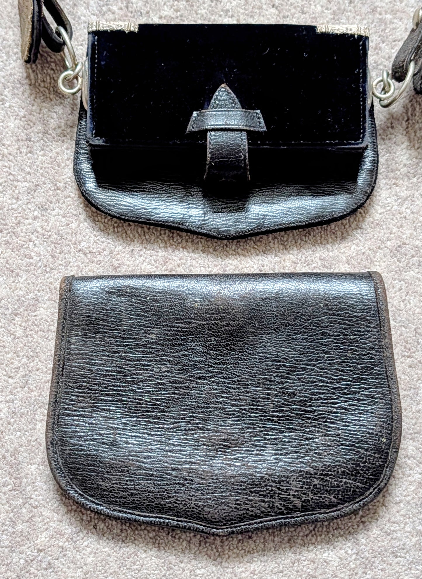 SOLD! Beautiful Edwardian Montgomeryshire Yeomanry CrossBelt & Pouch & Cover - Solid Silver Fittings