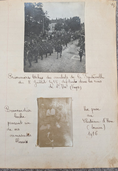Unique WW1 French Army & Air Force Photo Album, Service Documents and Field Post Set to a Front Line Medic & Then Combat Pilot