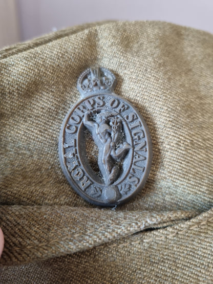 SOLD! WW2 ROYAL SIGNALS CANADIAN MADE BATTLEDRESS + SIDECAP + VE DAY PHOTOS TO THE SAME SOLDIER