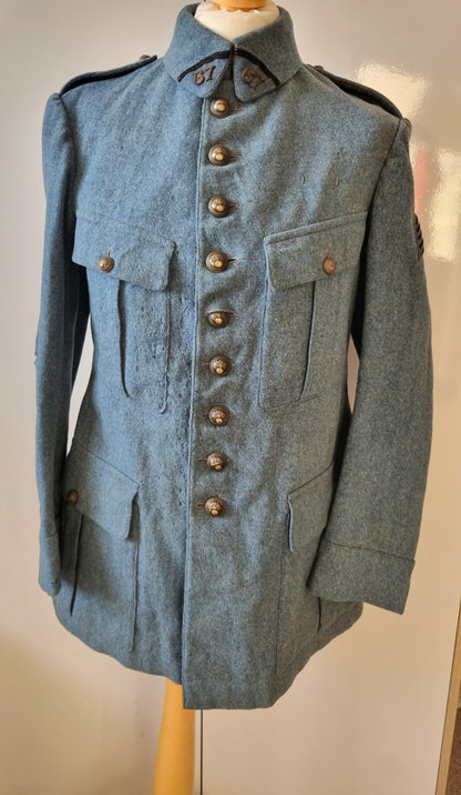 WW1 M1917 French Blue Horizon Tunic jacket Uniform to the 67th Infantry