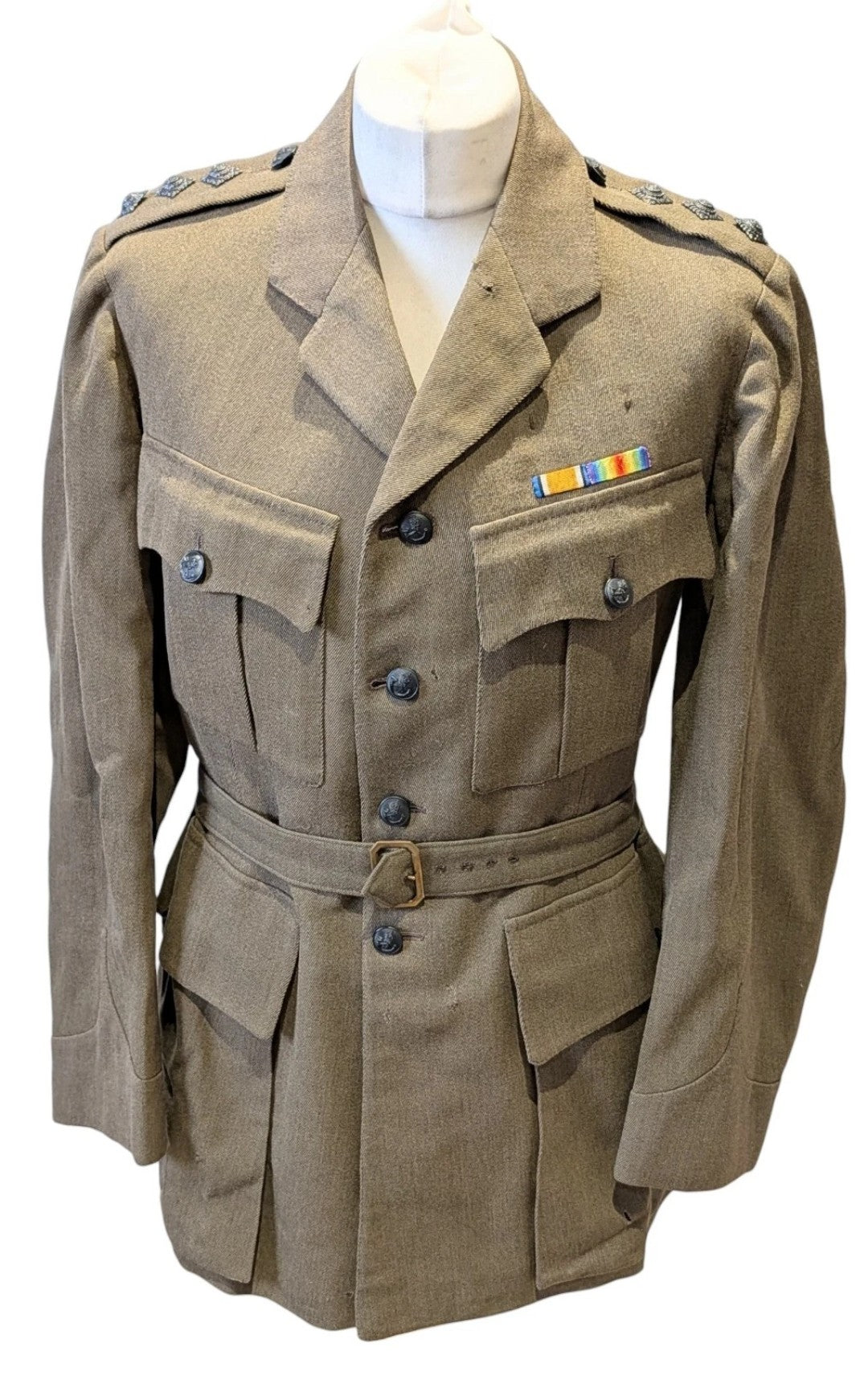 WW1 British Army Captain's Rifle Brigade Uniform Jacket Dated 1918