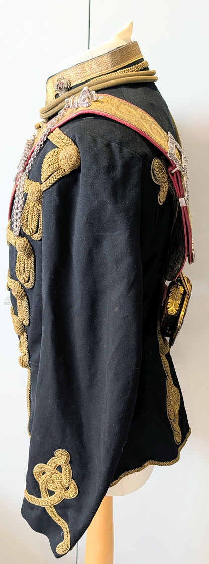 SOLD! Beautiful Victorian 11th Hussars Full Dress Frogged Jacket & Crossbelt 1870-80 Zulu War period