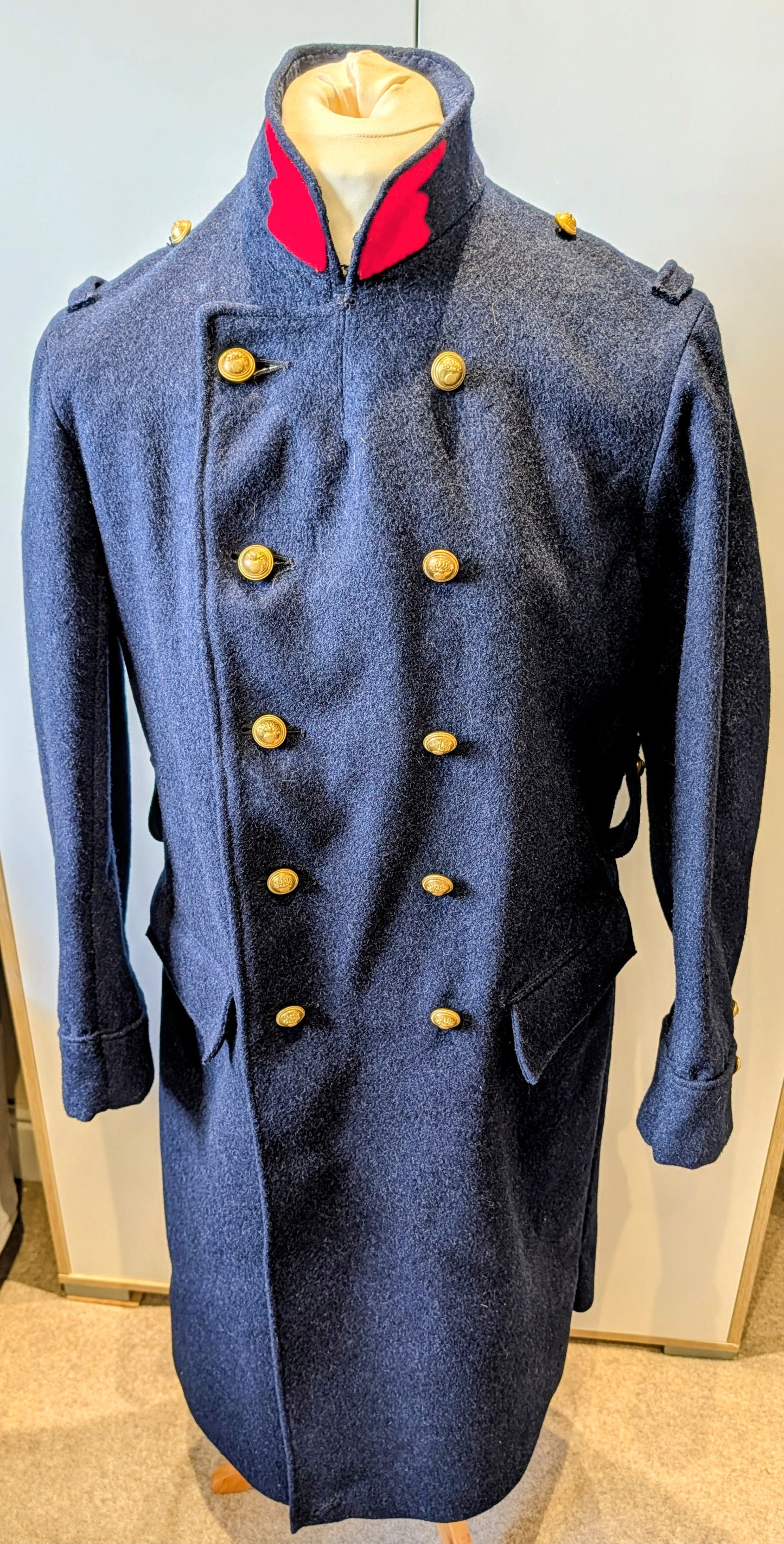 WW2 1940 Dated French Army Infantry Dark Blue Greatcoat Unissued