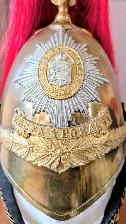 Beautiful Edwardian Essex Yeomanry Cavalry Officer Helmet 1871 Pattern