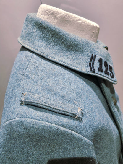 Rare WW1 French Army Horizon Blue M1915 Greatcoat 121st Infantry Regt