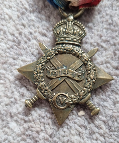 SOLD! WW1 British Medal Trio to George Deakin, 355 Siege Battery, Royal Garrison Artillery, Demoted at Own Request