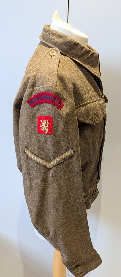 WW2 British Army 1940 Pattern Royal Engineers Scottish Command Battledress Jacket dated 1942