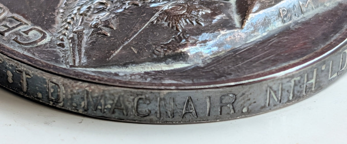 WW1 Mons Star With Clasp Quartet With Territorial Efficiency - Thomas MacNair