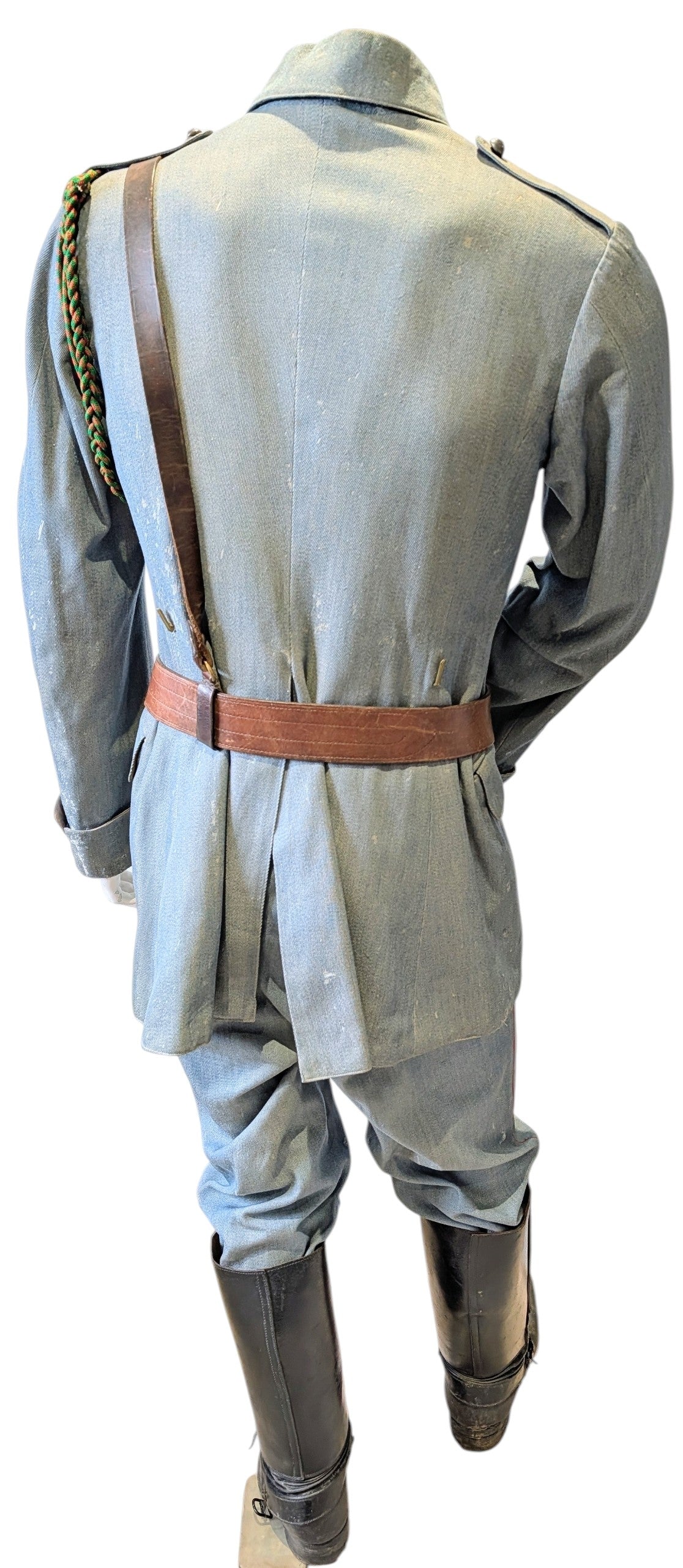 WW1 French 81st Artillery Uniform with Helmet, Sam Browne Belt, Boots & Gaiters