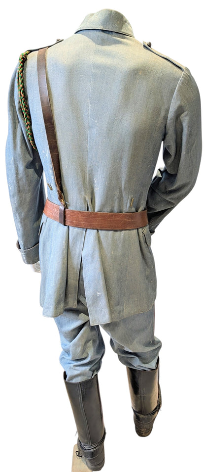 WW1 French 81st Artillery Uniform with Helmet, Sam Browne Belt, Boots & Gaiters