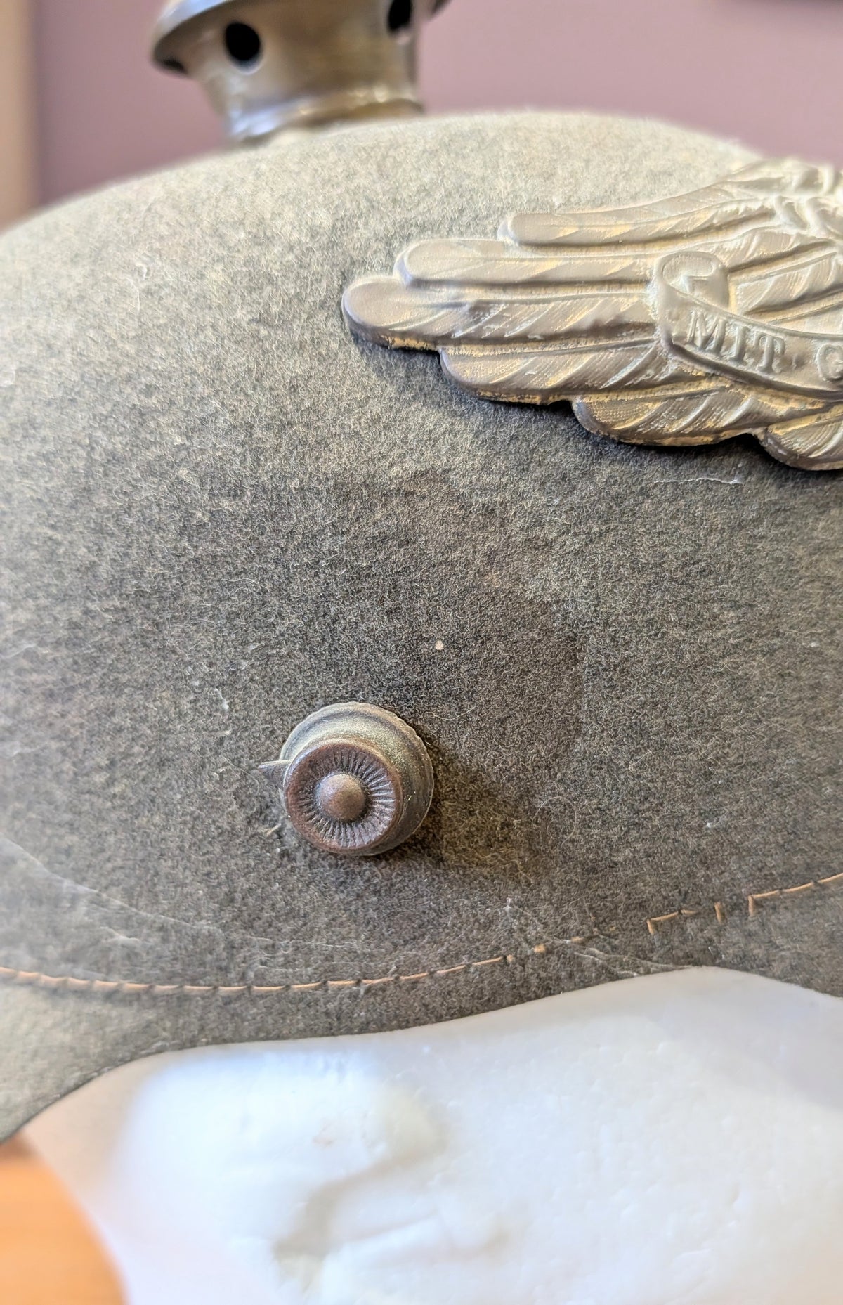 M15 WW1 German Prussian Grenadier Ersatz Felt Enlisted mans Pickelhaube Helmet