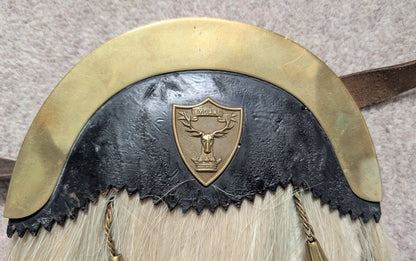 WW1 British Army Gordon Highlanders Sporran & WW1 War Medal - Both Named to William A Osborne
