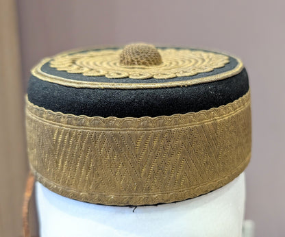 Fantastic Rare Original Victorian 4th Hussars Officers Pill Box hat & Chinstrap