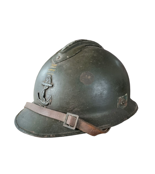 WW2 French Army Colonial Lieutenant Colonel M26 Adrian Helmet With Decal