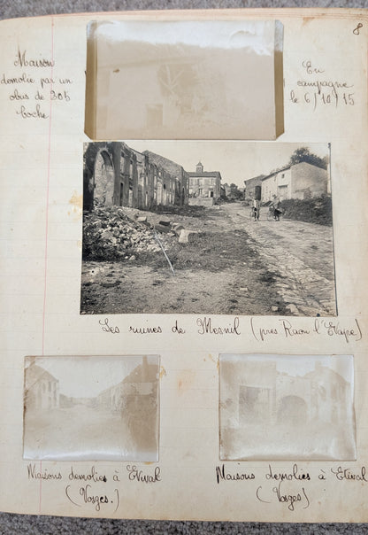 Unique WW1 French Army & Air Force Photo Album, Service Documents and Field Post Set to a Front Line Medic & Then Combat Pilot