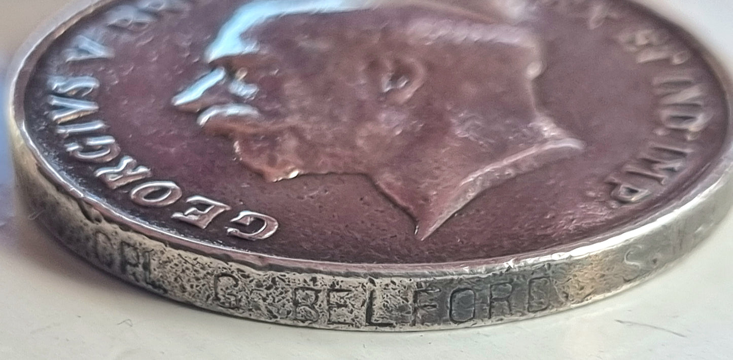 SOLD! WW1 4 Medal Group Mons Star with 5th Aug Clasp and LS&GC medal - George Belford 1 Btn South Wales Borderers BEF Wounded 17th Nov 1914