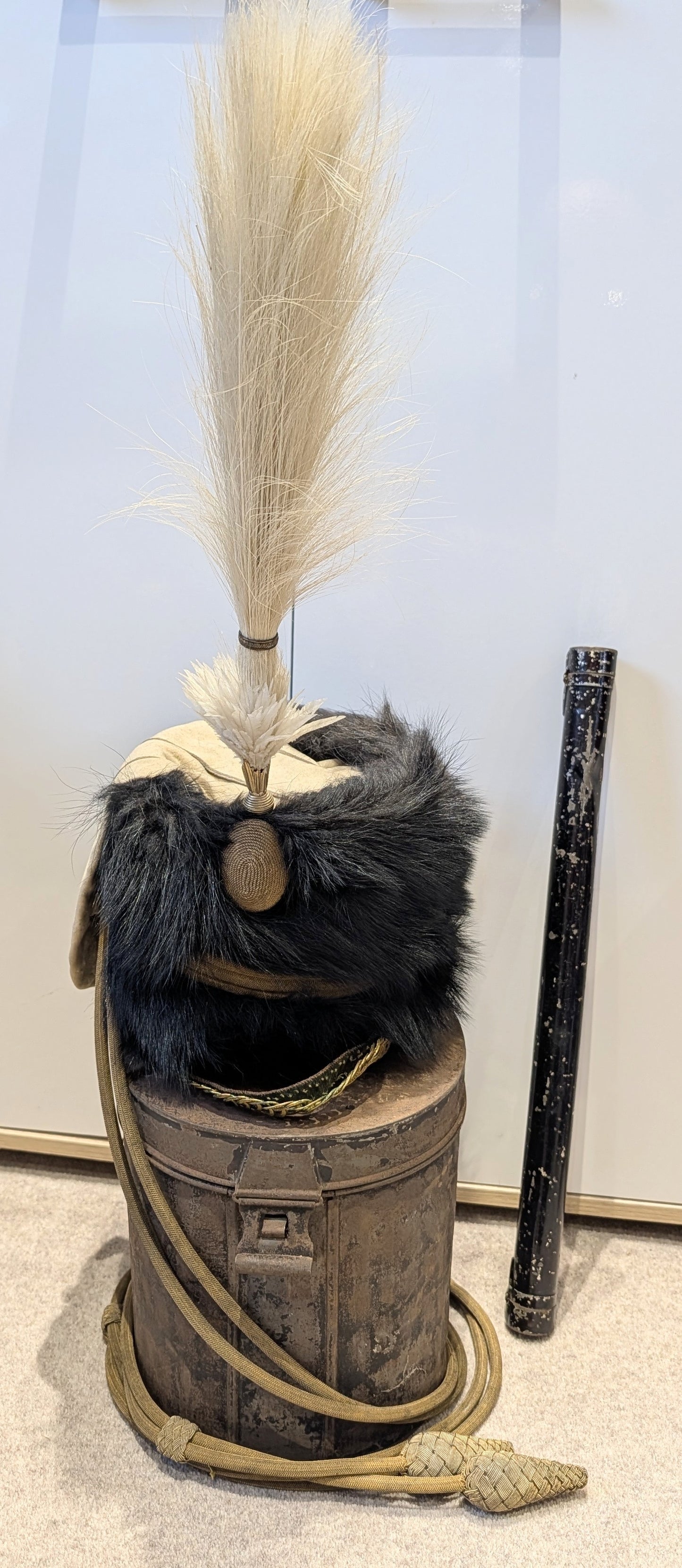 SOLD! Fantastic Pre WW1 13th Hussars Officers Busby & Tin Named to Triple DSO Winner Capt J G Rees