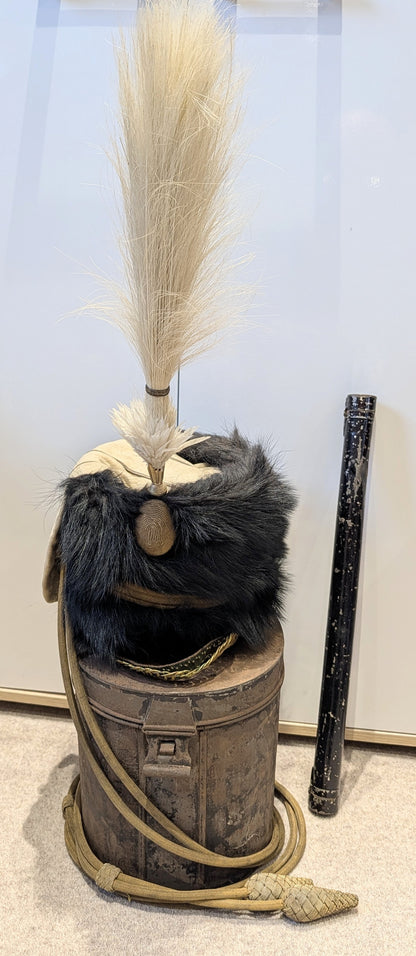 SOLD! Fantastic Pre WW1 13th Hussars Officers Busby & Tin Named to Triple DSO Winner Capt J G Rees