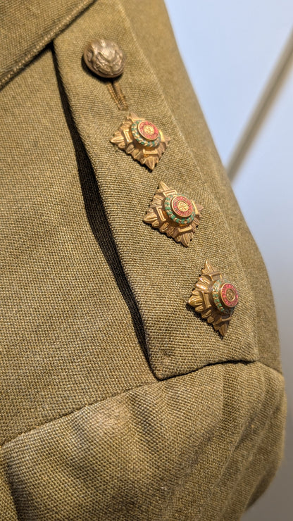 1930 Interwar British Army 11th Hussars Captain's Uniform Jacket Named