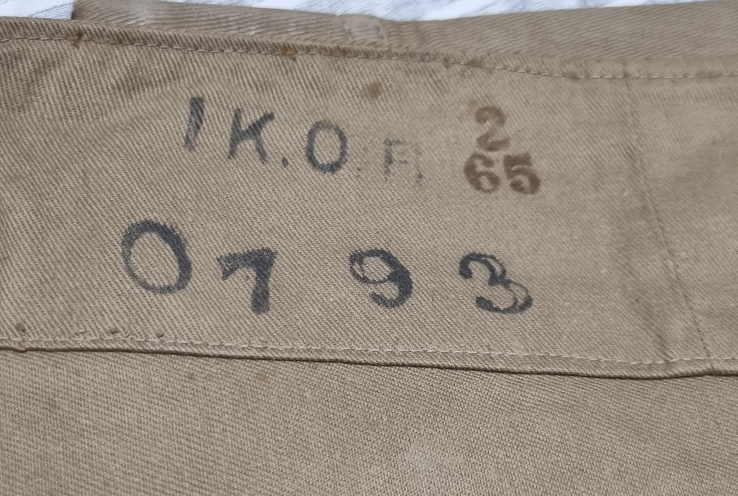SOLD! WW2 Tropical KD Uniform collection with Jacket Trousers Badges Dog Tags Papers KORL - George Butterworth