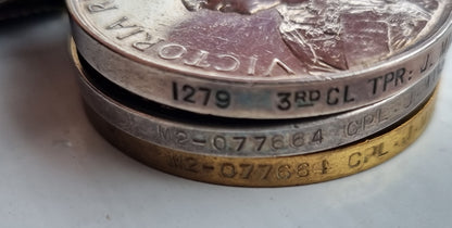 Boer War & WW1 British Medal Trio With 5 Bar Queens South Africa Medal to James Miller - South African Constabulary & Army Service Corps