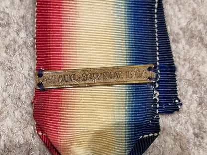 SOLD! WW1/WW2 Nimy Bridge British Army 1914 Mons Star and Clasp Medal Group to Private Mark Huckle - 4th Royal Fusiliers BEF