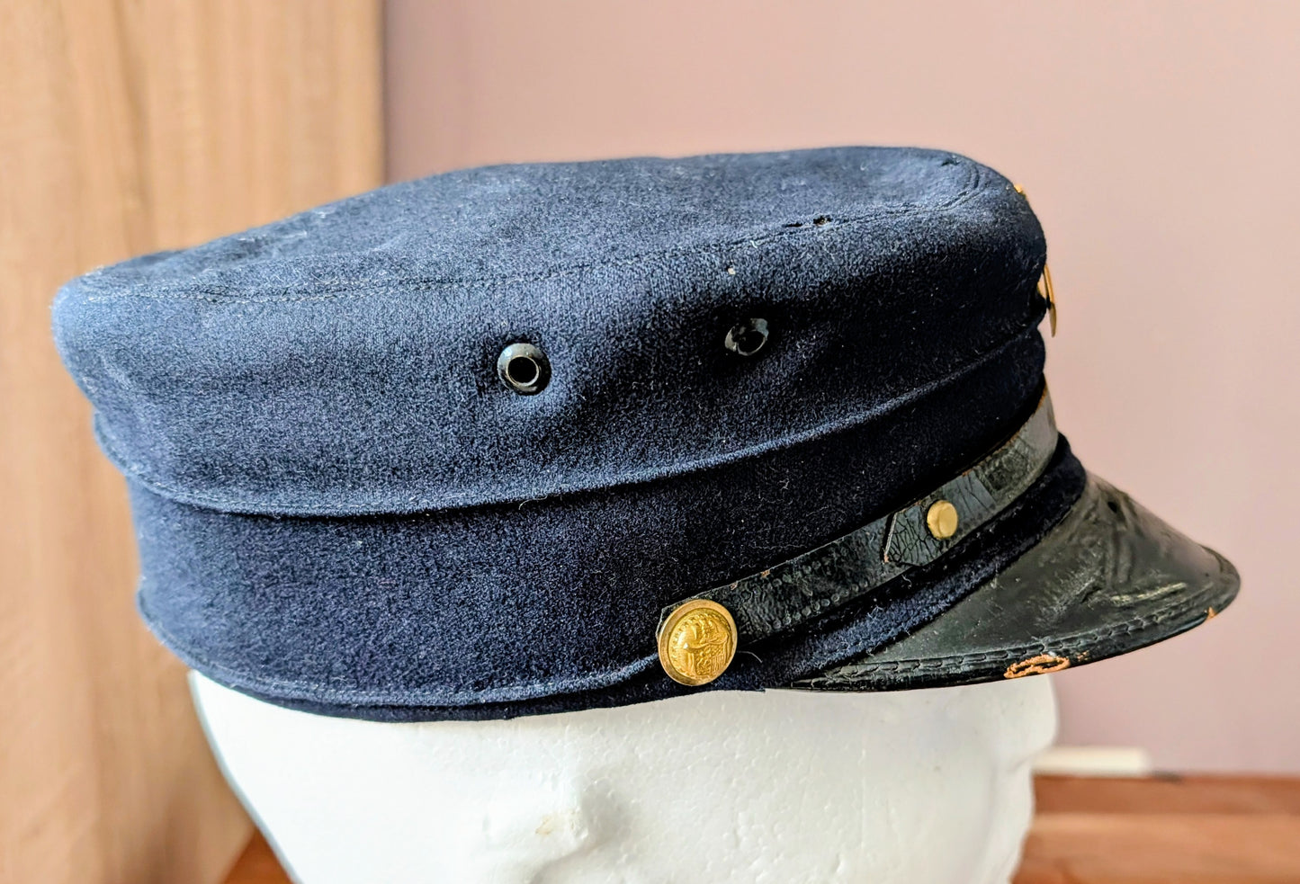 M1895 US Army Forage Cap 7th Infantry Company B New York Dated 1903
