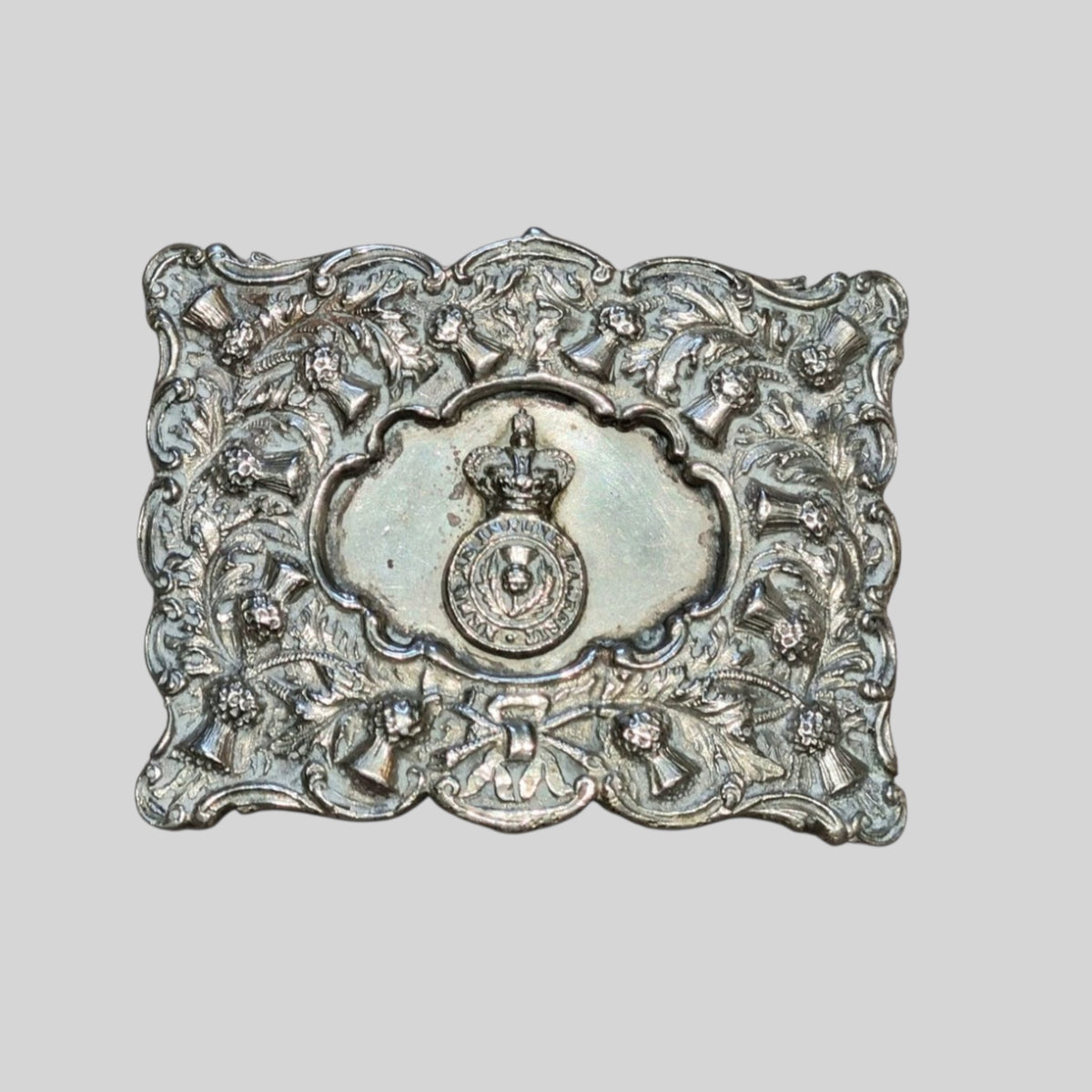 SOLD! Victorian Royal Scots Greys (2nd Dragoons) Piper’s Full Dress Belt Buckle