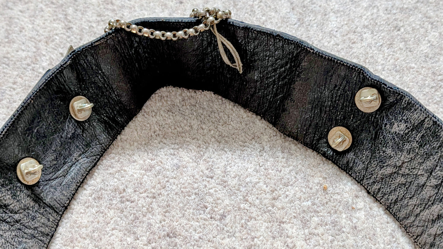 SOLD! Beautiful Edwardian Montgomeryshire Yeomanry CrossBelt & Pouch & Cover - Solid Silver Fittings